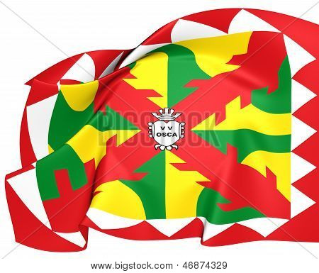 Bandeira da cidade de Huesca, Espanha.
