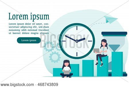 Time Management. Manage Time To Earn More. Time Is Money. Financial Investment. Revenue Growth. Vect