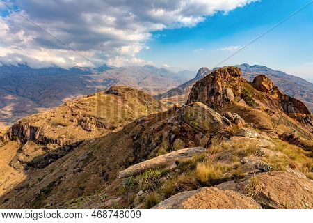 Andringitra National Park, Haute Matsiatra Region, Madagascar, Beautiful Mountain Landscape With Tra