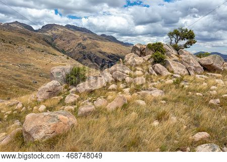 Andringitra National Park, Haute Matsiatra Region, Madagascar, Beautiful Mountain Landscape With Tra