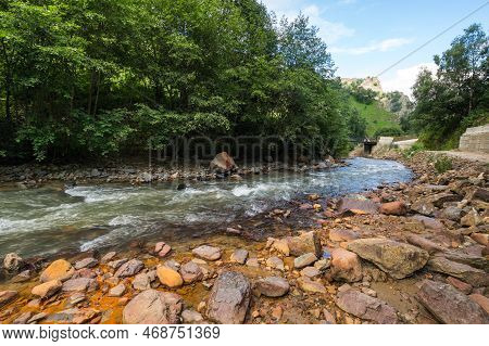 Narzan Mineral Water Spring In Caucasus Mountains In The Karachay-cherkessia Republic, Russia