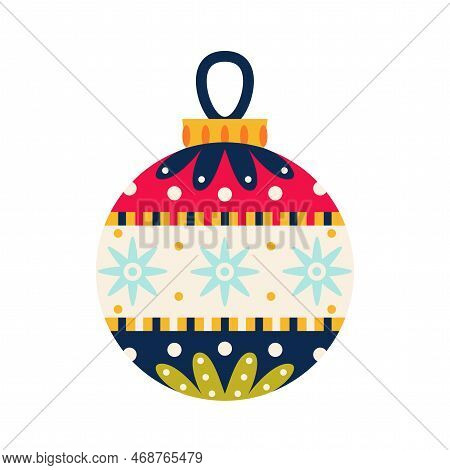 Vector Cartoon Cute Christmas Bauble Illustration Isolated