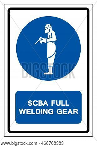 Sabs Full Welding Gear Symbol Sign, Vector Illustration, Isolate On White Background Label. Eps10