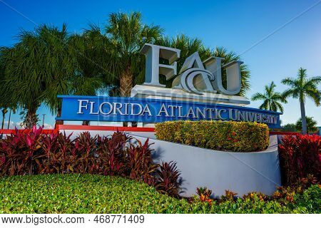 Florida Atlantic University Campus Davie Fl Entrance Sign