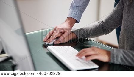Sexual Harassment At Workplace Inappropriate Touching On Shoulder