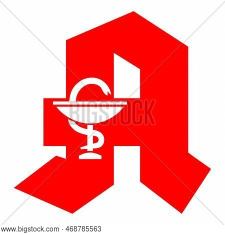 German Pharmacy Symbol Icon Called Apotheke In German Language