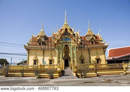 Ancient Ubosot Ordination Hall And Antique Old Church For Thai People Travelers Travel Visit Praying