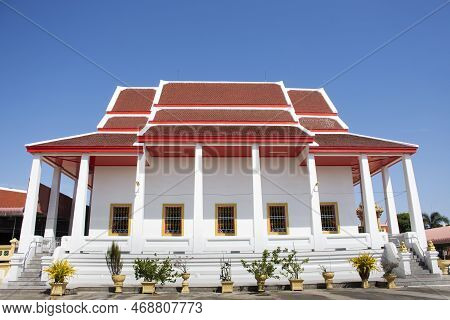 Ancient Ubosot Ordination Hall And Antique Old Church For Thai People Travelers Travel Visit Respect