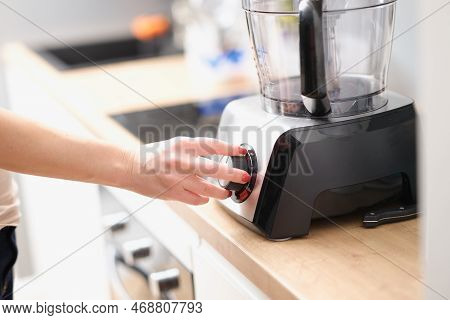 Cooking With Mixer Blender And Kitchen Utensils. Blender And Food Mixer Concept