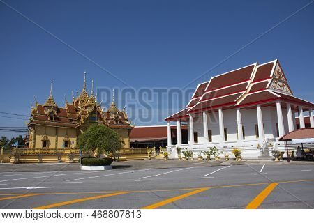 Ancient Ubosot Ordination Hall And Antique Old Church For Thai People Travelers Travel Visit Praying