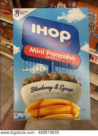 Grovetown, Ga Usa - 01 06 23: Grocery Store Ihop Cereal Branded