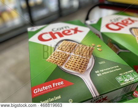 Grovetown, Ga Usa - 01 06 23: Grocery Store Chex Cereal Gluten Free