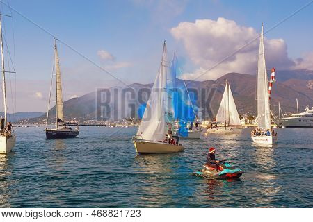 Tivat, Montenegro - December 31, 2022: 
