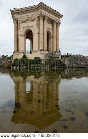 Montpellier, Occitanie, France, 12 28 2022 - Historical Building At The Aqueduct Saint Clement At Th