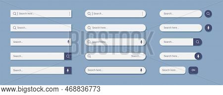 Phone Search Bar. Internet Finding Form With Button And Link. Website Ui. Cursor In Online Browser. 