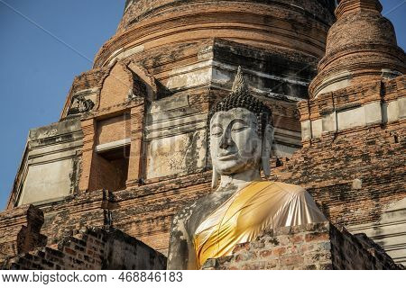 Thailand Ayutthaya Wat Yai Chai Mongkon