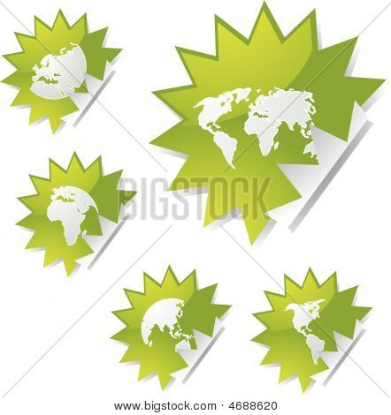 Adesivos de mapa do mundo