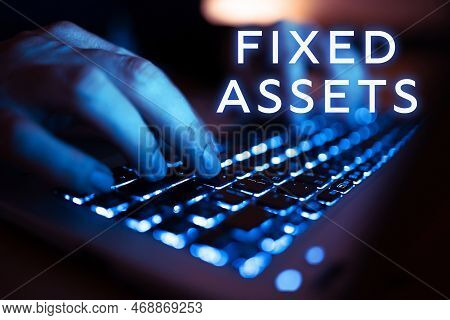 Sign Displaying Fixed Assets. Internet Concept Long-term Tangible Piece Of Property Or Equipment A F