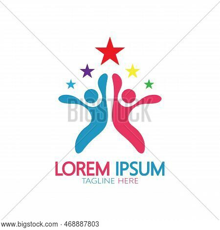 Kindergarten Logo Design Simple Vector Template Icon Illustration,for Education,playgroup,children's