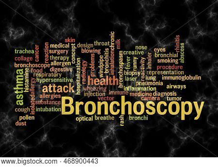 Word Cloud With Bronchoscopy Concept Create With Text Only.