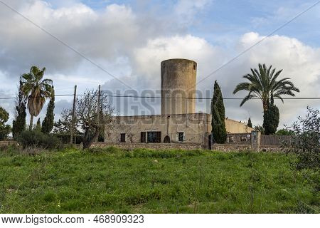 Ca's Concos Des Cavaller, Spain; January 13 2023: Old Stone Mill Converted Into A House Called Molin