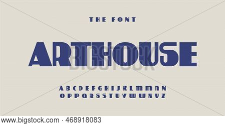 Arthouse Style Alphabet, Vintage Art Nouveau Letters, Old Avant-garde Font For Retro Film Logo. The 