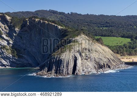 Coastal View Near Barrika In The Basque Country (spain)