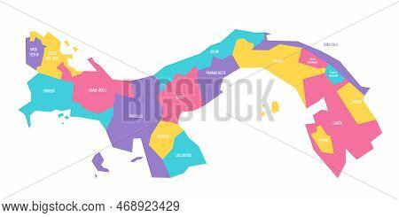 Panama Political Map Vector Photo Free Trial Bigstock 468923429 
