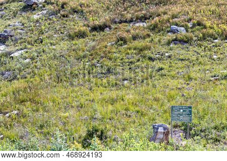 Riversdale, South Africa - Sep 24, 2022: Start Of The Sleeping Beauty Hiking Trail Near The Historic