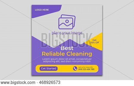 Best Cleaning Service For Web Banner Template And Home Cleaning Business Marketing Social Media Post