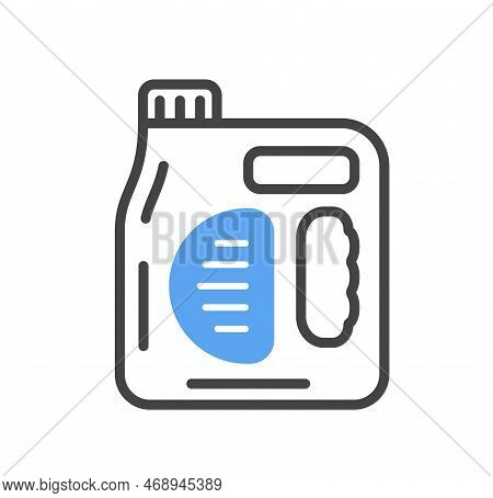 Car Service Doodle Icon. Oil Bottle Or Brake Fluid. Vehicle Care Equipment. Sticker For Social Netwo