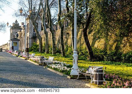 View Of Historical Urban Gulhane Park In The Eminonu District Of Istanbul. Topkapi Palace. Istanbul,