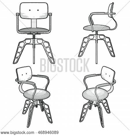 Bar Easy Chair Vector 07.eps
