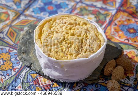 Tasting Of Local Portuguese Matured Cheese Queijo Serpa,  Setubal Area, Portugal