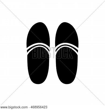 Beach Slippers Icon On White Background. Vector Illustration.
