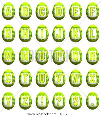 Easter Egg Font - Lime Green