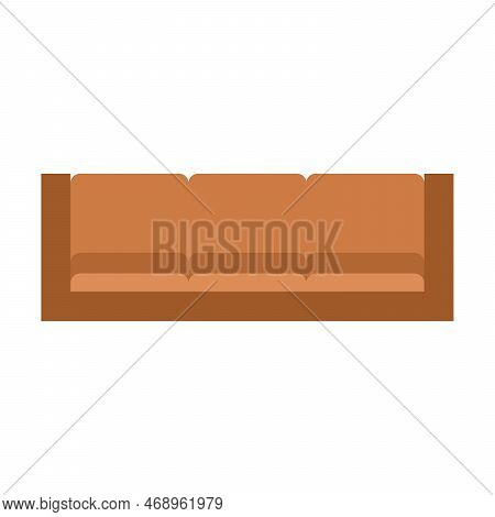 Garden Chesterfield, Furniture For Outdoor Plan. Vector Illustration Of Patio And Yard Landscape Ele