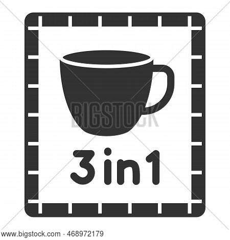 Coffee 3 In 1 - Icon, Illustration On White Background, Glyph Style