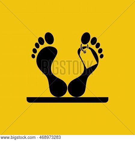Corpse In The Morgue Black Icon. Dead Man In The Morgue. Legs Of A Dead Man With A Tag. The Human Bo
