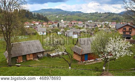 View Of Slavske In Carpathian Mountains, Ukraine