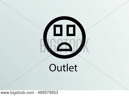 Outlet Engineering Symbol, Vector Symbol Design. Engineering Symbols.
