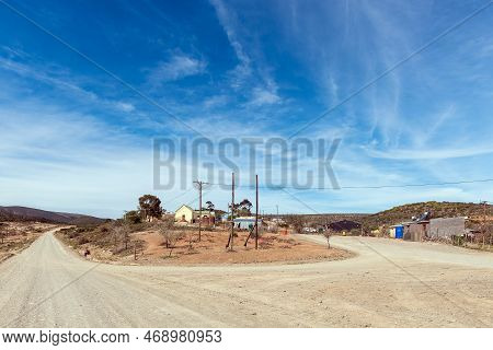 Van Wyksdorp, South Africa - Sep 24, 2022: The Northern Entrance To Van Wyksdorp In The Western Cape