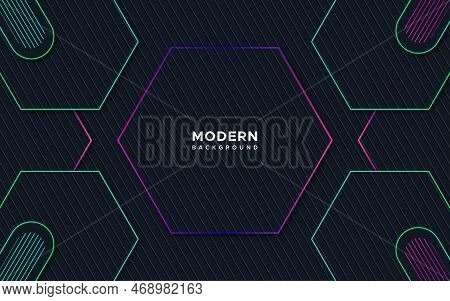 Modern Geometric Colorful Background Design Vector Templates