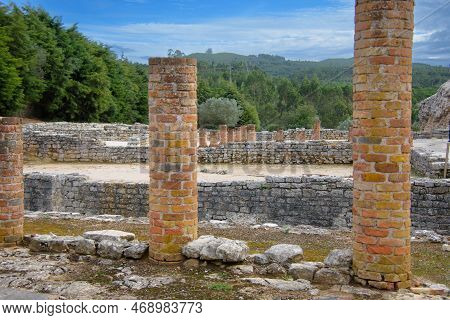 Ruins Of The Old Roman City Of Conimbriga In Portugal