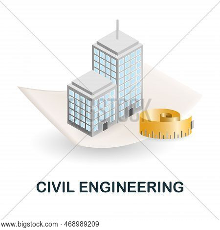 Civil Engineering Icon. 3d Illustration From Engineering Collection. Creative Civil Engineering 3d I