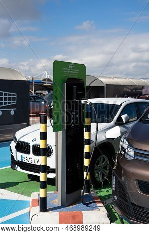 Tarragona, Spain - September 10, 2019: Vestel Wallbox Electric Car Charger