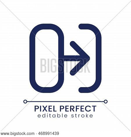 Transition Pixel Perfect Linear Ui Icon. Connect Shots In Video Footage. Post-production. Film Editi