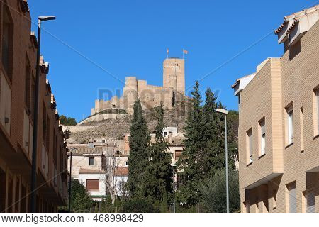 Biar, Alicante, Spain, January 14, 2023: View Of The Arab Castle Of Almohad Origin From The 12th Cen