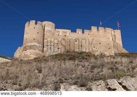 Biar, Alicante, Spain, January 14, 2023: Arab Castle Of Almohad Origin From The 12th Century In Biar