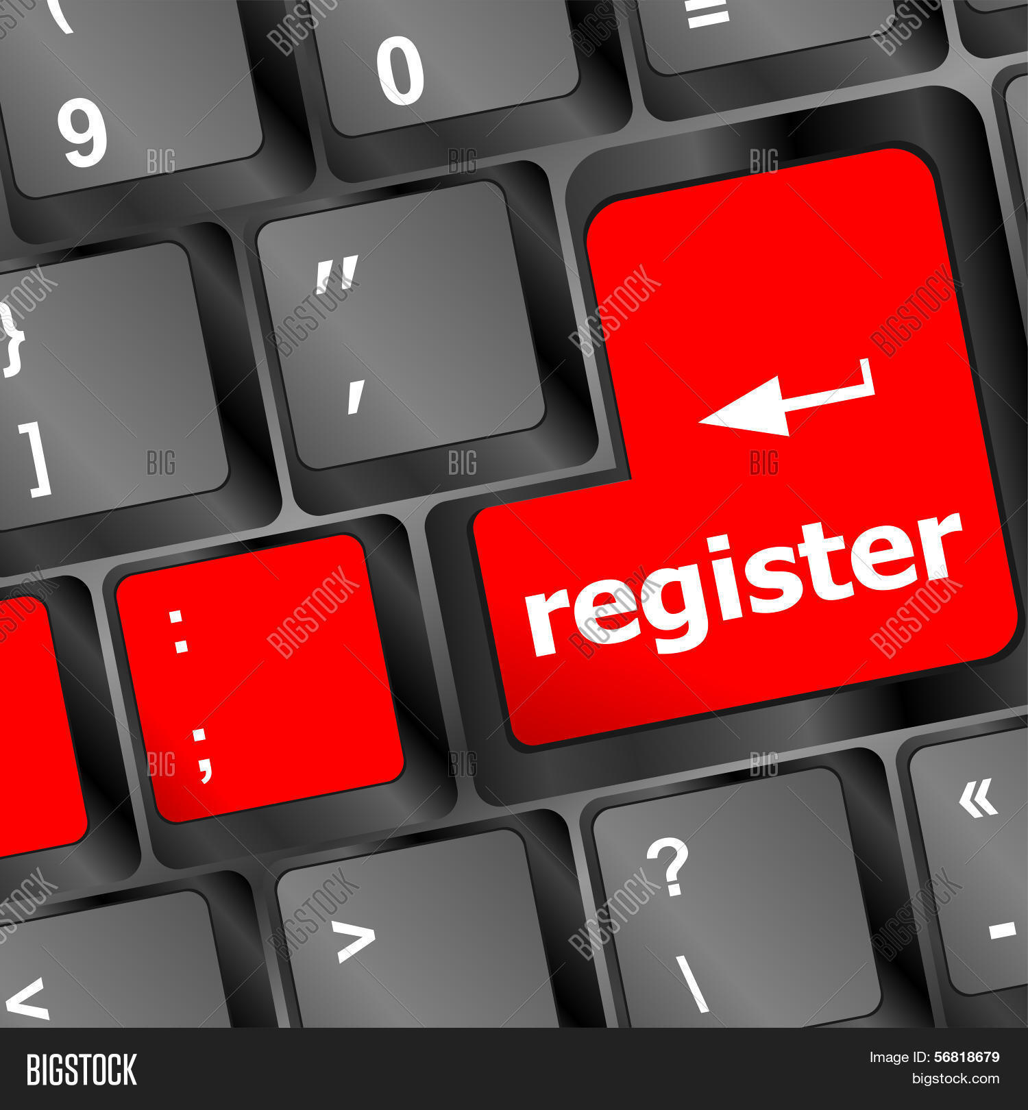 Closeup Register Key Image & Photo (Free Trial) | Bigstock